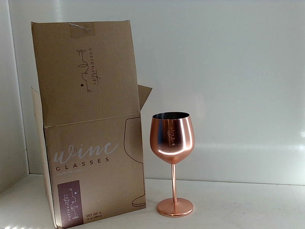 Gusto Nostro Wine Glasses Set of 4 - Copper Finish