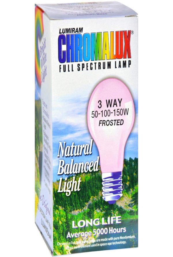 Chromalux Lumiram 3 Way Full Spectrum Light Bulb 50/100/150 Watts