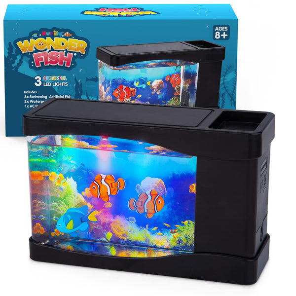 LED Virtual Fish Tank Aquarium Lamp with Artificial Fish