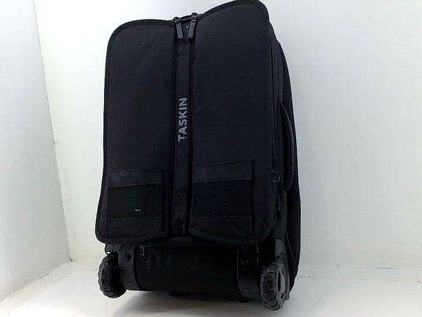 Taskin Black Rolling Travel Suitcase with Wheels